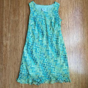 Vintage Y2K DR Retro Green Midi Dress Size 16W (modern L/XL)